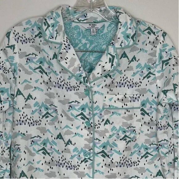 Van Winkle & Co Portuguese Flannel 2-Piece Apline Scenery Pajama Set Size XS - Picture 4 of 13